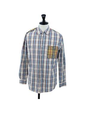 BURBERRY Nova Check Shirt Cotton M Beige
